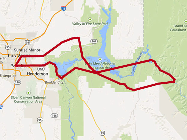 Mapa de Vuelo Helicoptero Gran Cañon "